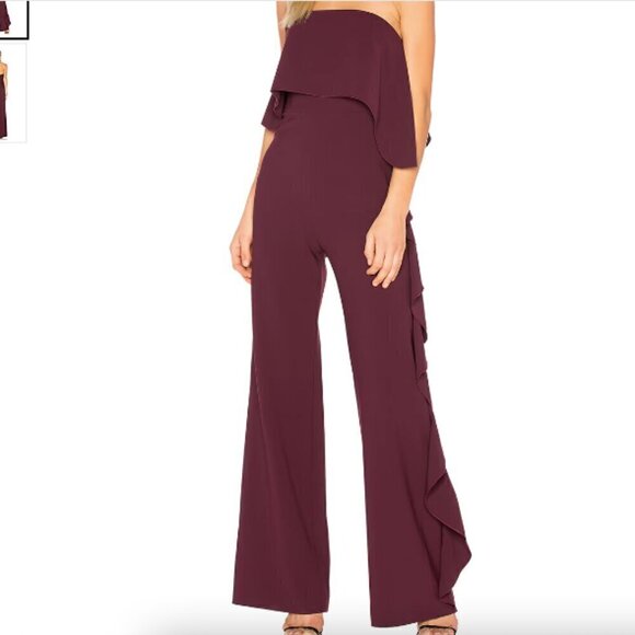 Alexis Kendall‎ Ruffle Jumpsuit in Plum sz S - Picture 1 of 5